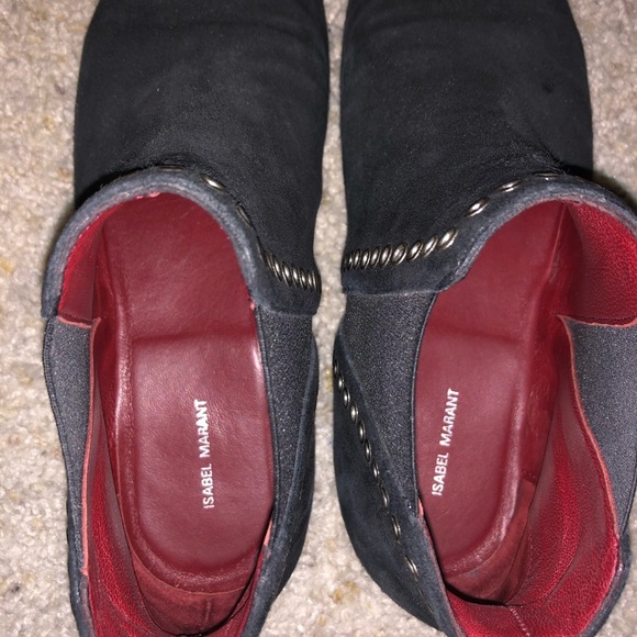 Isabel Marant Black Suede Booties - Picture 5 of 7